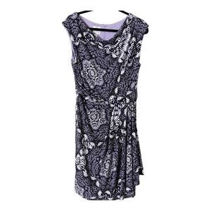 Suzi Chin For Maggy Boutique Sleeveless Cowl Neck Midi Dress Size 12